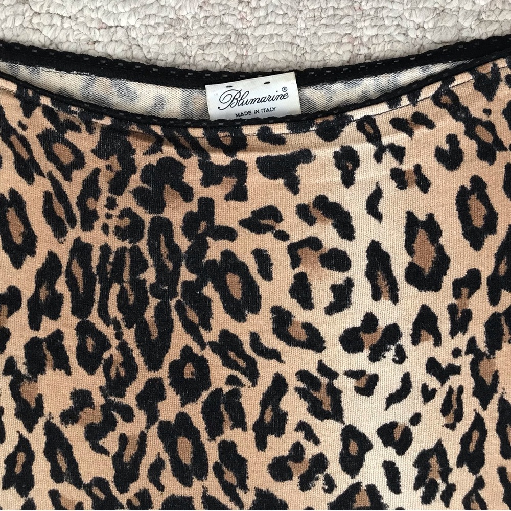 “Blumarine” Wool Leopard print Pencil Skirt